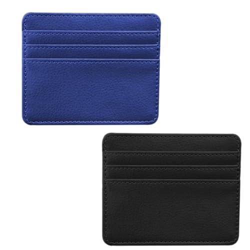 Leder Kartenetui, 2Stück Kreditkartenetui, Leder Geldbörse, Magic Wallet Geschenk Leder Wallet von VOMZIKL