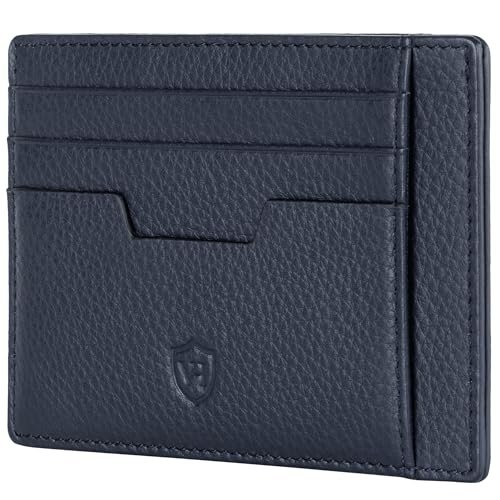 VON HEESEN® Echtleder RFID Kartenetui aus Nappa-Leder - 9 Fächer - Querformat Kreditkartenetui für Damen & Herren (Blau) von VON HEESEN