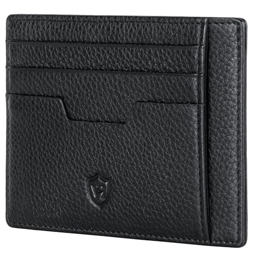 VON HEESEN® Echtleder RFID Kartenetui aus Nappa-Leder - 9 Fächer - Querformat Kreditkartenetui für Damen & Herren (Schwarz) von VON HEESEN