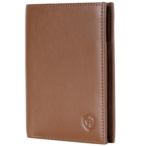 VON HEESEN® Geldbörsen Herren & Damen (Cognac-Braun, OHNE MÜNZFACH) von VON HEESEN