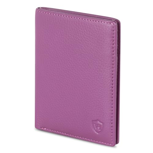 VON HEESEN® Leder Geldbörse Herren mit Münzfach & RFID Schutz I Echtleder Geldbeutel für Männer & Damen I Portemonnaie Brieftasche Wallet Portmonee (Pink) von VON HEESEN