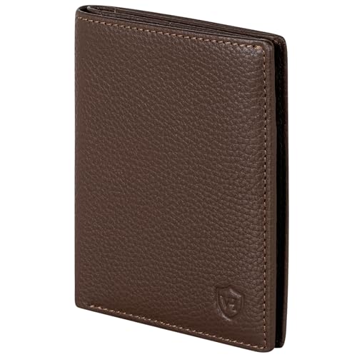 VON HEESEN® Leder Geldbörse Herren & RFID Schutz I Echtleder Geldbeutel für Männer & Damen I Portemonnaie Brieftasche Wallet Portmonee (Braun) von VON HEESEN