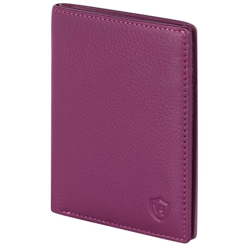 VON HEESEN® Leder Geldbörse Herren & RFID Schutz I Echtleder Geldbeutel für Männer & Damen I Portemonnaie Brieftasche Wallet Portmonee (Pink) von VON HEESEN