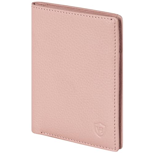 VON HEESEN® Leder Geldbörse Herren & RFID Schutz I Echtleder Geldbeutel für Männer & Damen I Portemonnaie Brieftasche Wallet Portmonee (Rose von VON HEESEN