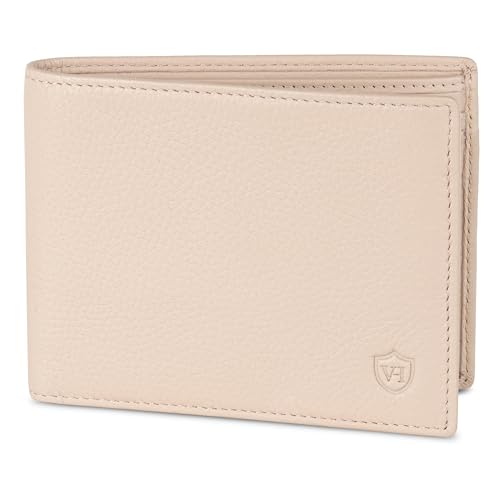 VON HEESEN Leder Geldbörse RFID Schutz I Echtleder Geldbeutel für Damen & Herren I Portemonnaie Brieftasche Wallet Portmonee (Rose) von VON HEESEN