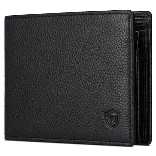 VON HEESEN Leder Geldbörse RFID Schutz I Echtleder Geldbeutel für Damen & Herren I Portemonnaie Brieftasche Wallet Portmonee (Schwarz) von VON HEESEN