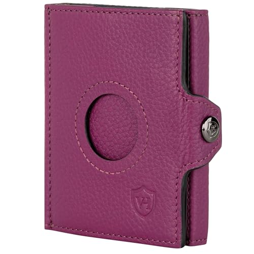 VON HEESEN Airtag Slim Wallet (Mini MÜNZFACH & AIRTAG Fach, Pink) von VON HEESEN