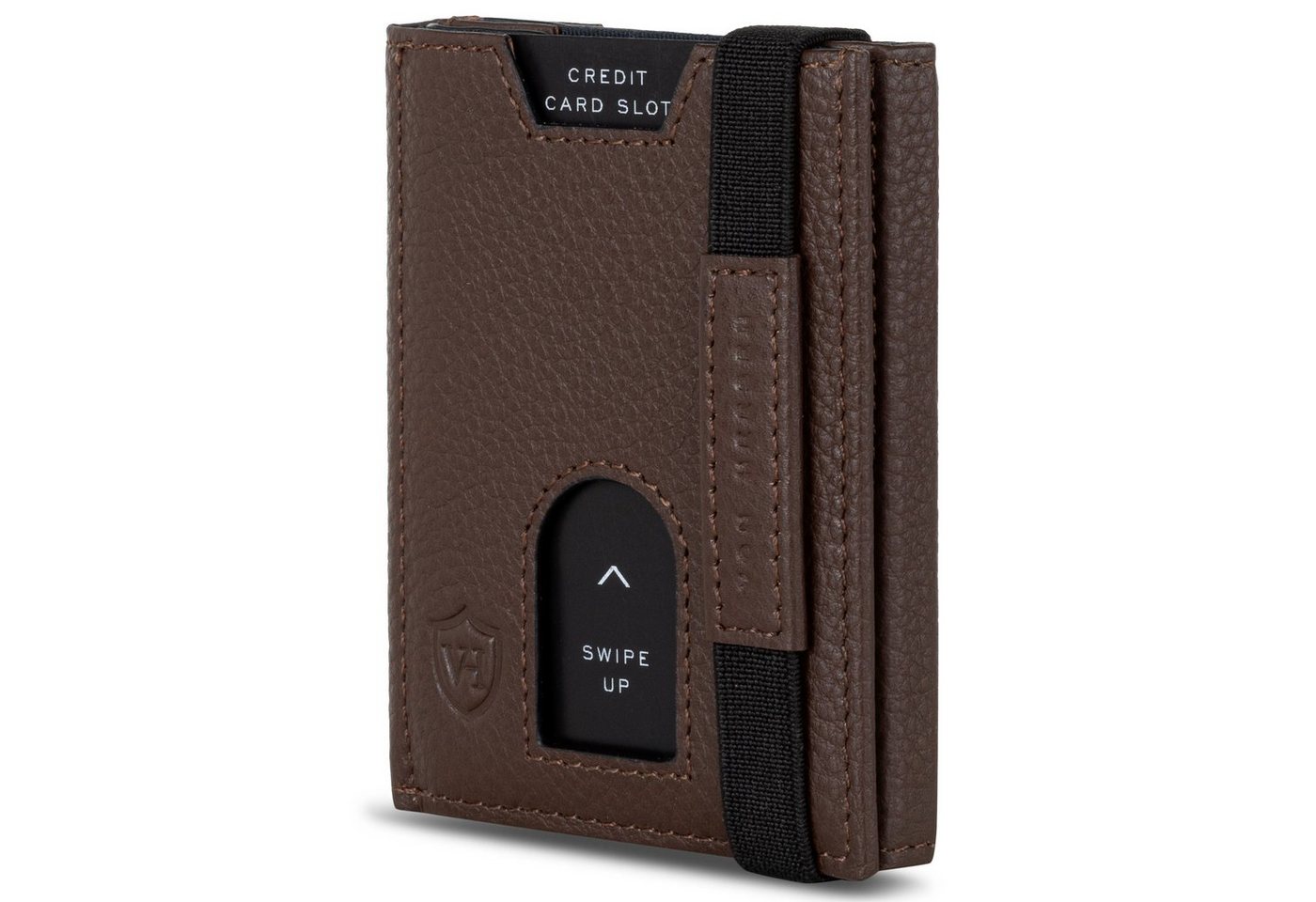 VON HEESEN Geldbörse Whizz Wallet mit RFID-Schutz und 6 Kartenfächer (Braun), Slim Wallet Geldbeutel Portemonnaie inkl. RFID-Schutz & Geschenkbox von VON HEESEN