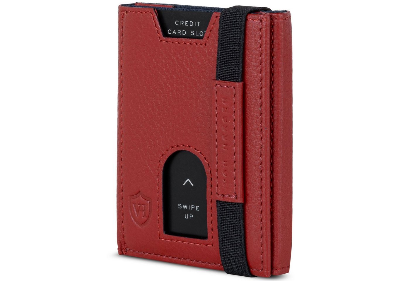 VON HEESEN Geldbörse Whizz Wallet mit RFID-Schutz und 6 Kartenfächer (Rot), Slim Wallet Geldbeutel Portemonnaie inkl. RFID-Schutz & Geschenkbox von VON HEESEN