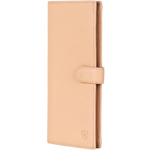 VON HEESEN Leder Geldbörse für Damen & Herren (Medium, Rose) von VON HEESEN