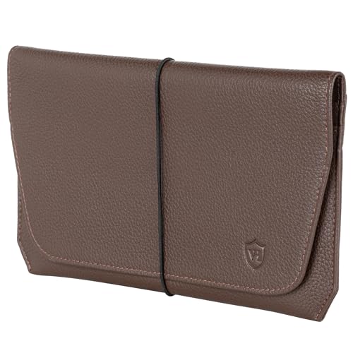 VON HEESEN Leder Reisepasshülle mit RFID-Schutz - Passport-Hülle aus echtem Leder - Reisepass-Organizer für stilbewusste Damen & Herren in Braun von VON HEESEN