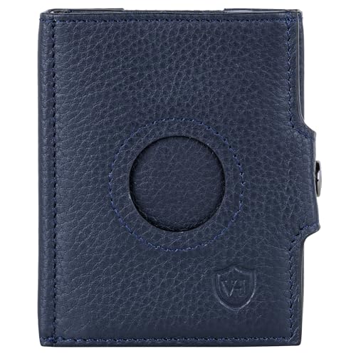 VON HEESEN Slim Wallet mit Münzfach & Airtag-Fach Blau von VON HEESEN