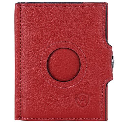 VON HEESEN Slim Wallet mit Airtag-Fach Rot von VON HEESEN