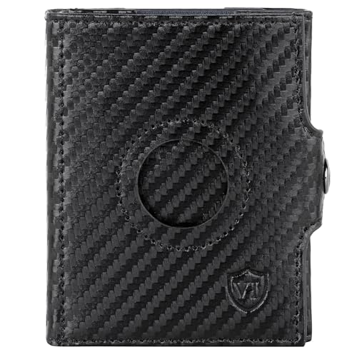 VON HEESEN Slim Wallet mit Airtag-Fach Carbon von VON HEESEN