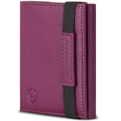 VON HEESEN Slim Wallet mit XL Münzfach & RFID-Schutz - Mini Geldbörse Herren & Damen - Kartenetui Kreditkartenetui - Portmonee Geldbeutel Portemonnaie klein Pink von VON HEESEN