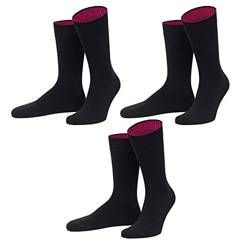 von Jungfeld - 3er Set Herren Socken - Strümpfe aus Bio Baumwolle - hochwertige Herrensocken Gr. 39-42 schwarz von von Jungfeld