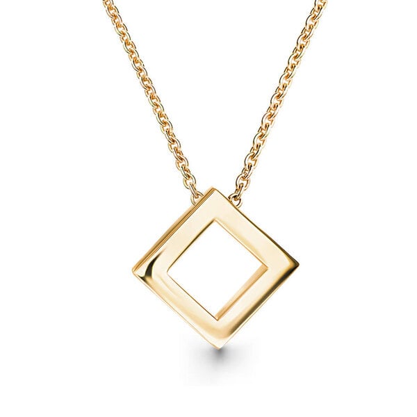 VON KRONBERG Collier SQUARE aus 18 Karat recyceltem Gold - nachhaltig und puristisch! von VON KRONBERG