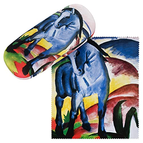 VON LILIENFELD Brillenetui Franz Marc Blaues Pferd Kunst Motiv Etui Brille Mikrofaser Brillenputztuch Brillenbox Stabiles Hardcase Set mit Stoff bezogen VON LILIENFELD Brillenetui Franz Marc Blaues Pferd Kunst Motiv Etui Brille Mikrofaser Brillenputztuch Brillenbox Stabiles Hardcase Set mit Stoff bezogen von VON LILIENFELD