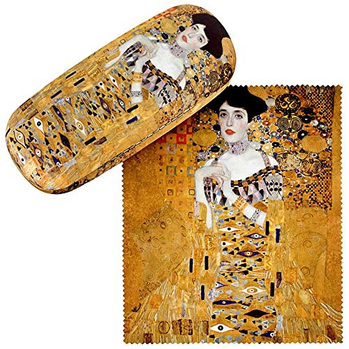 VON LILIENFELD Brillenetui Gustav Klimt Adele Kunst Motiv Etui Brille Mikrofaser Brillenputztuch Brillenbox Stabiles Hardcase Set mit Stoff bezogen VON LILIENFELD Brillenetui Gustav Klimt Adele Kunst Motiv Etui Brille Mikrofaser Brillenputztuch Brillenbox Stabiles Hardcase Set mit Stoff bezogen von VON LILIENFELD