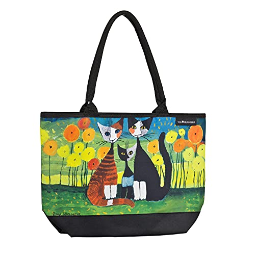 VON LILIENFELD Handtasche Rosina Wachtmeister All Together Damen Kunst Katzen Motiv Shopper Maße L42 x H30 x T15 cm Strandtasche Henkeltasche Büro von VON LILIENFELD