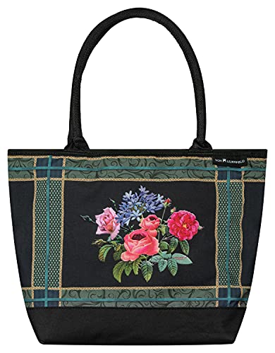 VON LILIENFELD Handtasche Damen Kunst Motiv Bonny Bouquet Shopper Maße cm L42 x H30 x T15 Strandtasche Henkeltasche Büro von VON LILIENFELD