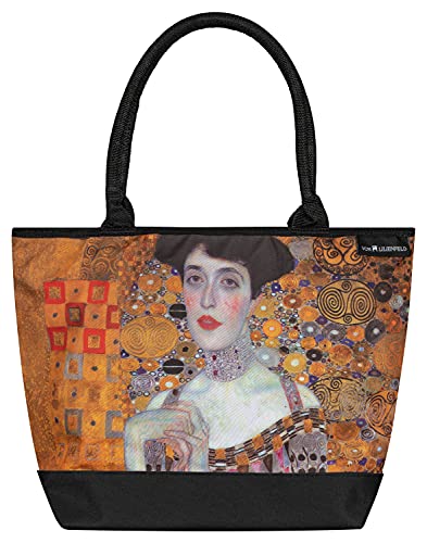 VON LILIENFELD Handtasche Gustav Klimt Adele Kunst Motiv Shopper Maße L42 x H30 x T15 cm Strandtasche Henkeltasche Büro von VON LILIENFELD