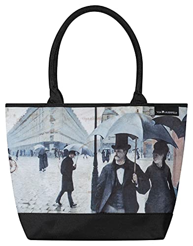 VON LILIENFELD Handtasche Damen Kunst Motiv Gustave Caillebotte: Paris im Regen Shopper Maße L42 x H30 x T15 cm Strandtasche Henkeltasche Büro von VON LILIENFELD