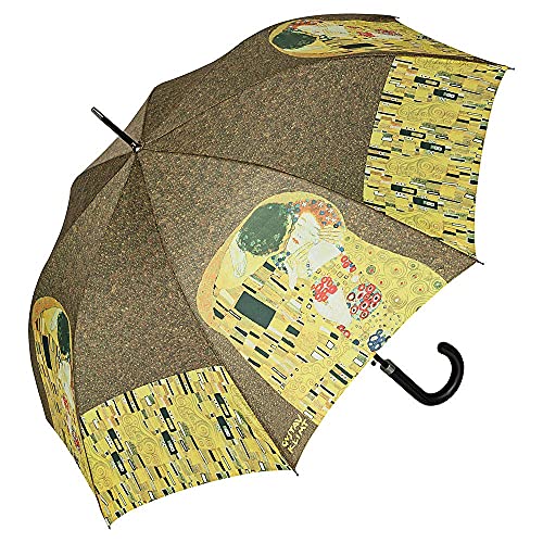 VON LILIENFELD Regenschirm Gustav Klimt: Der Kuss Auf-Automatik Damen Herren Kunst Stabil Stockschirm von VON LILIENFELD