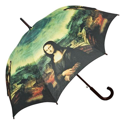 VON LILIENFELD Regenschirm Automatik Damen Herren Kunst Motiv Leonardo da Vinci: Mona Lisa von VON LILIENFELD