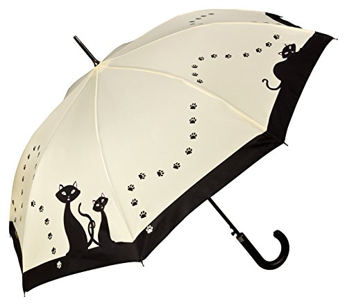 VON LILIENFELD Regenschirm Automatik mit Tiermotiv Schwarze Katzen von VON LILIENFELD