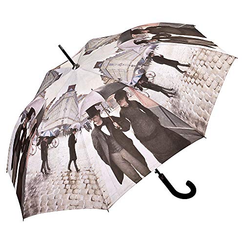 VON LILIENFELD® Regenschirm Automatik Damen Herren Kunst Motiv Gustave Caillebotte: Paris im Regen von VON LILIENFELD