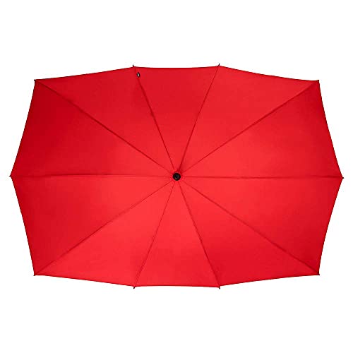 VON LILIENFELD Regenschirm Partnerschirm XL 148 cm x 99 cm Damen Herren Fiberglas 10 Stangen Sehr Stabil Maxi rot von VON LILIENFELD