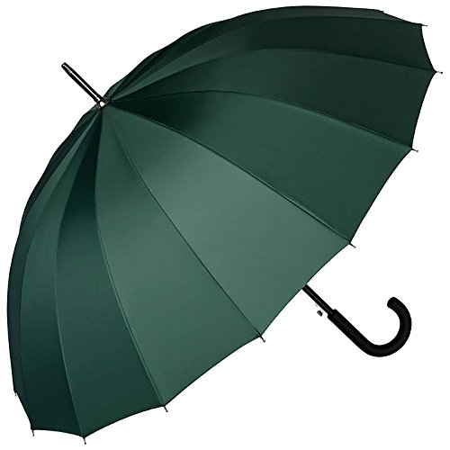 VON LILIENFELD Regenschirm XL Durchmesser: 103 cm Auf-Automatik Damen Herren Groß Stockschirm Stabil Devon Jägergrün von VON LILIENFELD