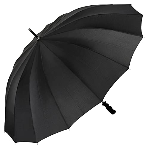 VON LILIENFELD Regenschirm XXL Durchmesser 120 cm Partnerschirm Stockschirm Sturmfest Cleo Schwarz von VON LILIENFELD