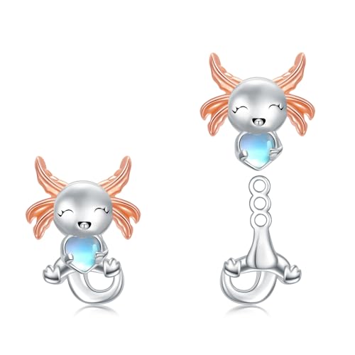 925 Sterling Silber Axolotl Ohrringe Ohrstecker Schmuck Geschenke für Damen Mädchen (Axolotl) von VONALA