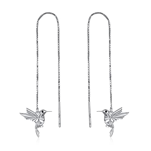 925 Sterling Silber Kolibri Ohrringe Damen Fallen Hängend Drop Threader Ohrringe für Mädchen (Kolibri) von VONALA