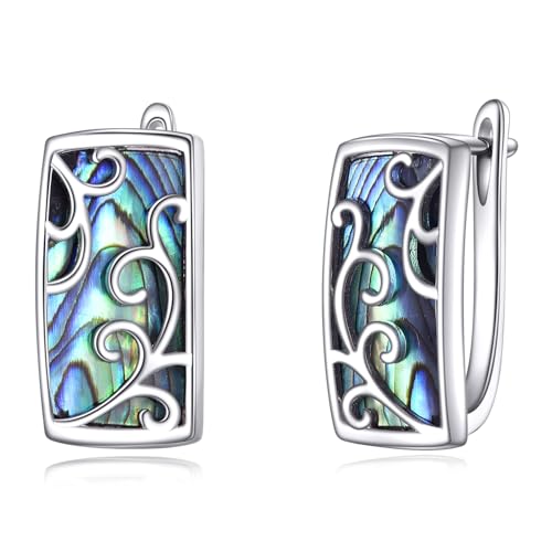 Abalone Muschel Ohrringe 925 Sterling Silber Filigrane Creolen Ohrringe Schmuck Geschenke für Damen Abalone Muschel Ohrringe 925 Sterling Silber Filigrane Creolen Ohrringe Schmuck Geschenke für Damen von VONALA
