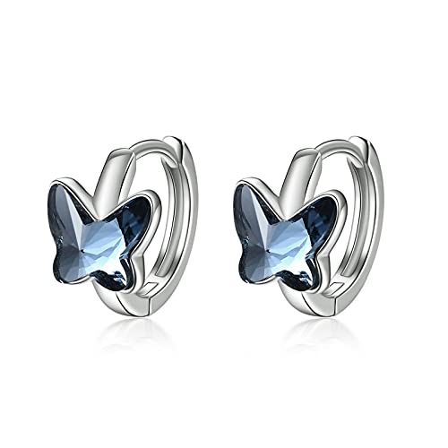 Butterfly Ohrring Sterling Silver Cartilage Hoop Hypoallergen Tiny Small Ohrringe f¨¹r Frauen Teen Girls 13mm Butterfly von VONALA