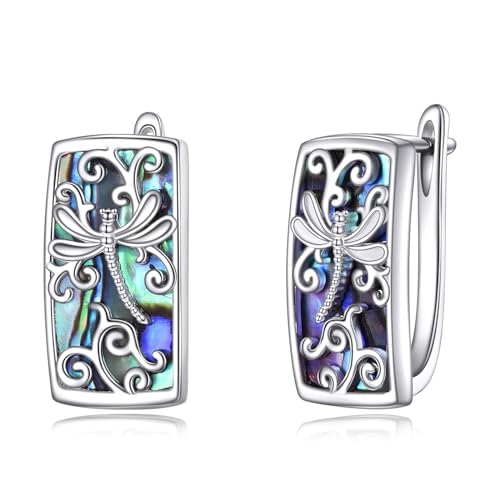 Abalone Muschel Ohrringe 925 Sterling Silber Ohrringe Dragonfly Creolen Filigraner Insekten Schmuck Geschenke für Damen Abalone Muschel Ohrringe 925 Sterling Silber Ohrringe Dragonfly Creolen Filigraner Insekten Schmuck Geschenke für Damen von VONALA