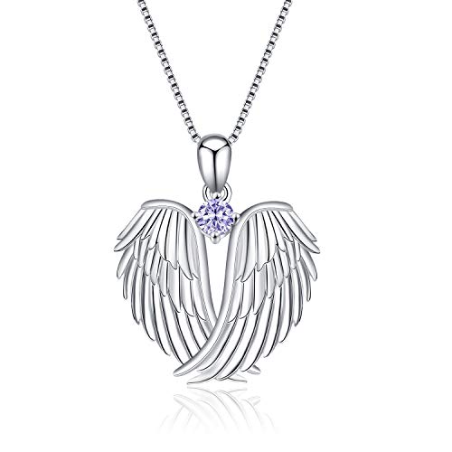 VONALA Guardian Angel Wings Halskette Sterling Silber Anh?nger mit Sparkle Cubic Zirconia Schmuck f¨¹r Frauen M?dchen Geburtstag Geschenk Birhstone Juni VONALA Guardian Angel Wings Halskette Sterling Silber Anh?nger mit Sparkle Cubic Zirconia Schmuck f¨¹r Frauen M?dchen Geburtstag Geschenk Birhstone Juni von VONALA