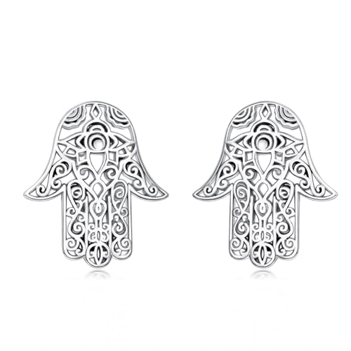 Hamsa Hand Ohrringe 925 Sterling Silber Fatima Hand Ohrstecker Schmuck für Frauen Mädchen Hamsa Hand Ohrringe 925 Sterling Silber Fatima Hand Ohrstecker Schmuck für Frauen Mädchen von VONALA