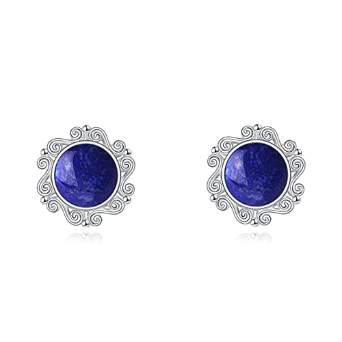 Lapislazuli Ohrringe Sterling Silber Blau Lapis Lazuli Ohrstecker Ohrringe Boho Geburtstag Schmuck Geschenke für Damen von VONALA