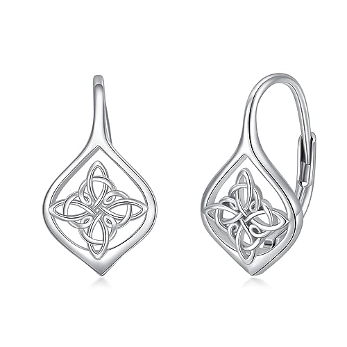 925 Sterling Silber Hexenknoten Ohrringe Leverback Schmuck für Damen Mädchen (Hexenknoten) von VONALA