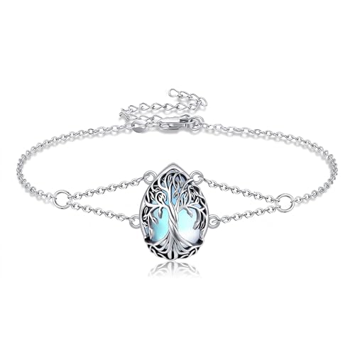 VONALA 925 Sterling Silber Baum des Lebens Armband, Mondstein Geschenke für Frauen VONALA 925 Sterling Silber Baum des Lebens Armband, Mondstein Geschenke für Frauen von VONALA
