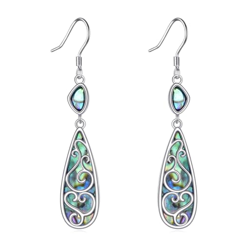 VONALA Abalone Shell 925 Sterling Silber Dangle Ohrringe Leichte Filigrane Dangle Drop Ohrringe Silber Ohrringe für Frauen VONALA Abalone Shell 925 Sterling Silber Dangle Ohrringe Leichte Filigrane Dangle Drop Ohrringe Silber Ohrringe für Frauen von VONALA