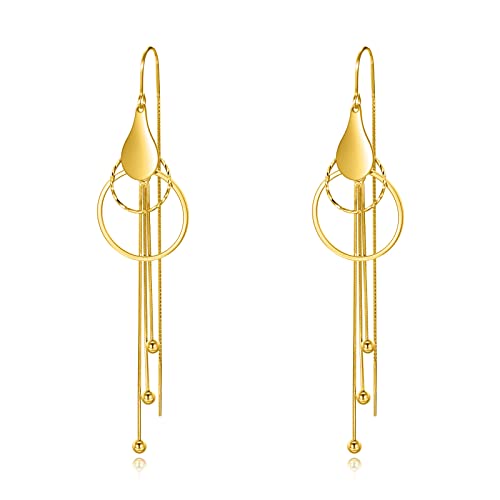 VONALA Ohrringe Durchzieher 925 Sterling Silber Einfädler Tropfen Durchziehbare Hängend Ohrringe Schmuck Geschenke für Frauen Damen von VONALA