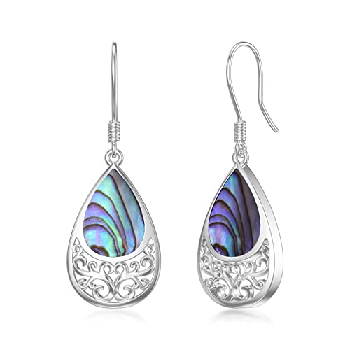 VONALA Filigrane Ohrringe Sterling Silber Abalone Teardrop Muschel Hängend Tropfen Baumeln Ohrringe für Frauen Mädchen VONALA Filigrane Ohrringe Sterling Silber Abalone Teardrop Muschel Hängend Tropfen Baumeln Ohrringe für Frauen Mädchen von VONALA