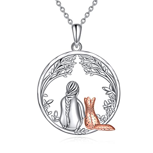 VONALA Fuchs Halskette für Damen 925 Sterling Silber Fuchs und Mädchen für immer Freund Anhänger Füchse Wunderbarer Schmuck für Mädchen Mutter beste Freundin von VONALA