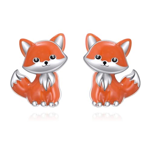 VONALA Fuchs Ohrstecker für Damen 925 Sterling Silber Fuchs Ohrringe Fuchs für niedlichen Tierschmuck VONALA Fuchs Ohrstecker für Damen 925 Sterling Silber Fuchs Ohrringe Fuchs für niedlichen Tierschmuck von VONALA