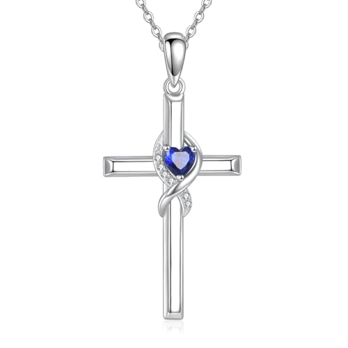 VONALA Infinity Kreuz Halskette für Damen – 925er Sterling Silber Religiöser Anhänger, Christlicher Glaube Geschenk VONALA Infinity Kreuz Halskette für Damen – 925er Sterling Silber Religiöser Anhänger, Christlicher Glaube Geschenk von VONALA